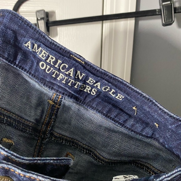 American Eagle Super Stretch Jean Shorts in Dark Wash - Picture 6 of 6